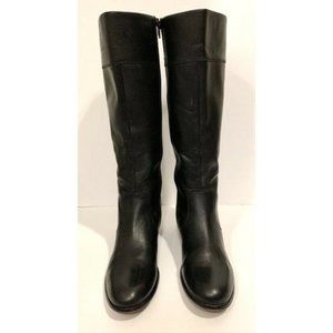 Corso Como Black Leather Tall Riding Boots